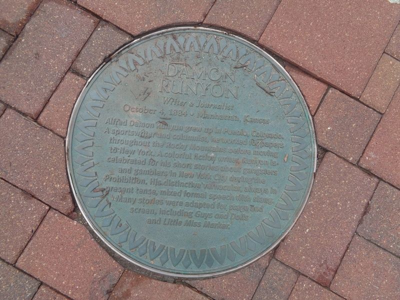 Damon Runyon Marker image. Click for full size.