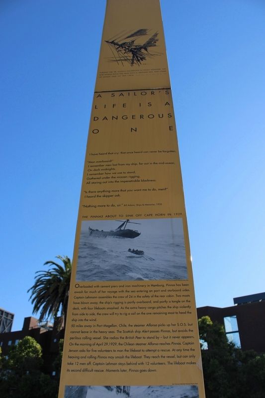 A Sailor’s Life is a Dangerous One Marker. Click for full size. A Sailor’s Life is a Dangerous One Marker image. Click for full size.