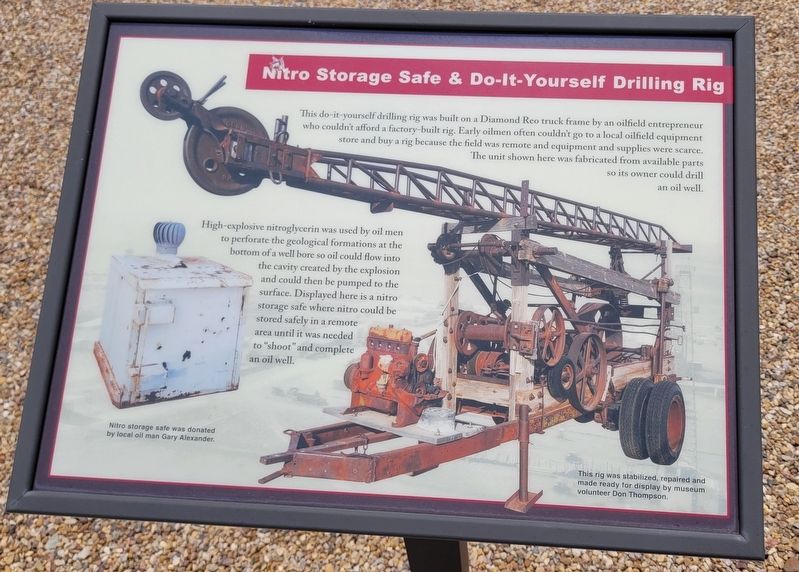 Nitro Storage Safe & Do-It-Yourself Drilling Rig Marker image. Click for full size.