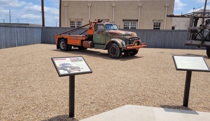 The 1950 GMC Winch Truck Marker is the marker on the left of the two markers. Click for full size. The 1950 GMC Winch Truck Marker is the marker on the left of the two markers image. Click for full size.