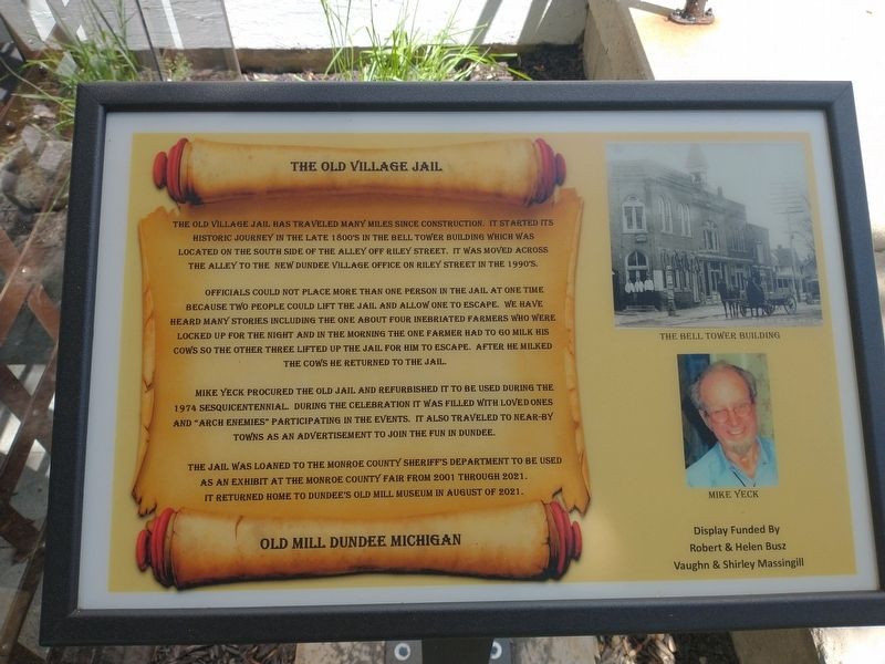 The Old Village Jail Marker. Click for full size. The Old Village Jail Marker image. Click for full size.