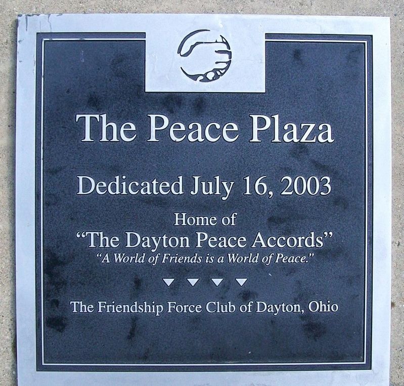 The Peace Plaza Marker image. Click for full size.