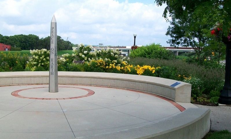 The Peace Plaza and Marker image. Click for full size.