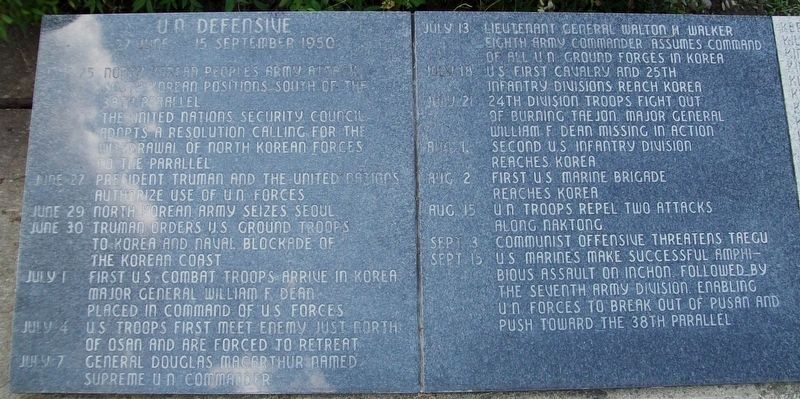 State of Ohio Korean War Memorial Chronology. Click for full size. State of Ohio Korean War Memorial Chronology image. Click for full size.