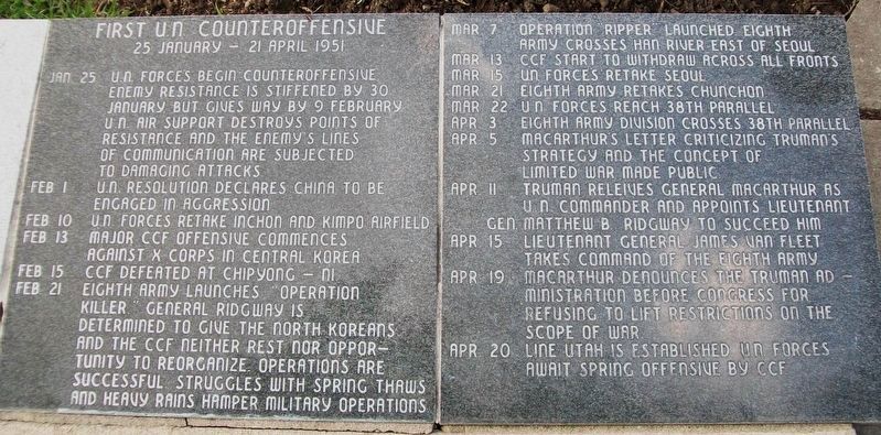 State of Ohio Korean War Memorial Chronology. Click for full size. State of Ohio Korean War Memorial Chronology image. Click for full size.