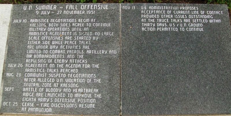 State of Ohio Korean War Memorial Chronology. Click for full size. State of Ohio Korean War Memorial Chronology image. Click for full size.