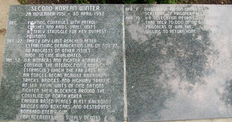 State of Ohio Korean War Memorial Chronology. Click for full size. State of Ohio Korean War Memorial Chronology image. Click for full size.