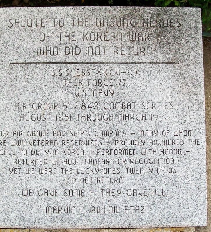 Ohio Korean War Memorial Unsung Heroes. Click for full size. Ohio Korean War Memorial Unsung Heroes image. Click for full size.