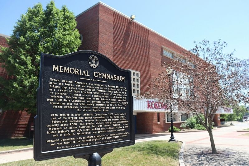 Memorial Gymnasium Marker image. Click for full size.