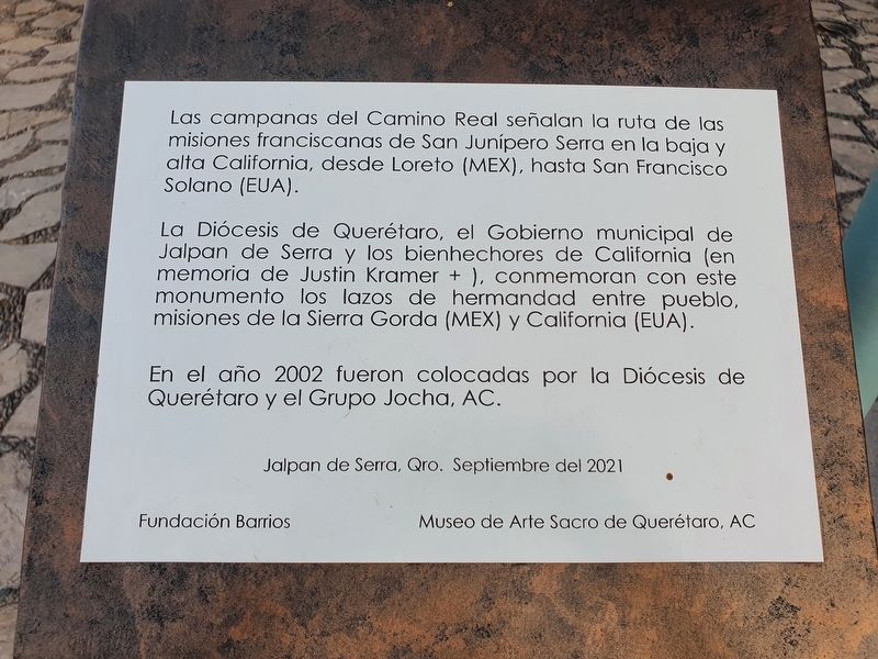 The Bells of the Camino Real Marker. Click for full size. The Bells of the Camino Real Marker image. Click for full size.