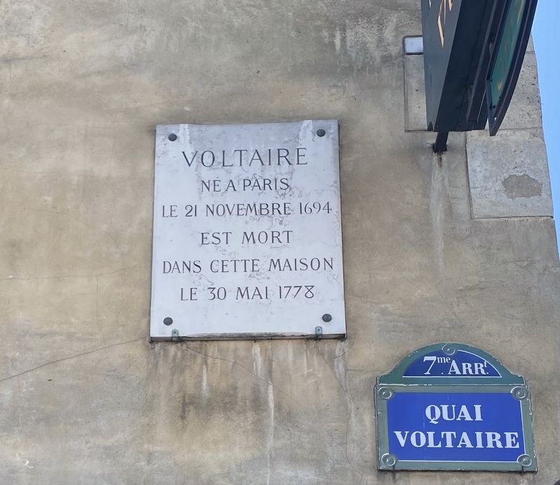 Voltaire Marker. Click for full size. Voltaire Marker image. Click for full size.