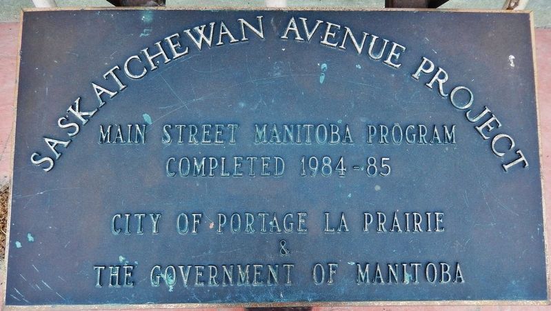 Saskatchewan Avenue Project Commemoration Plaque image. Click for full size.