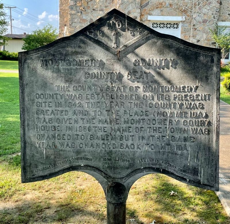 Montgomery County Seat Marker image. Click for full size.