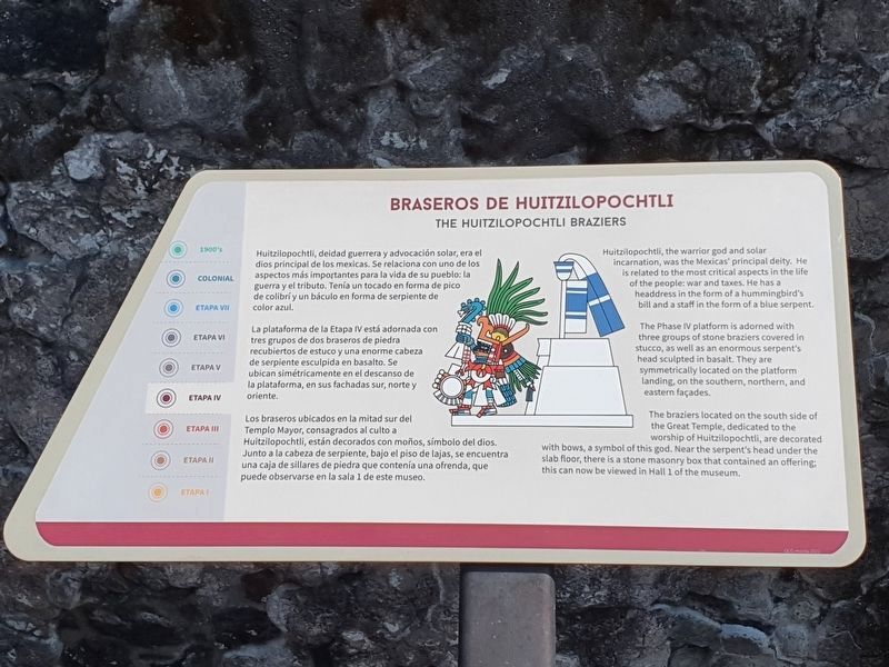 The Huitzilopochtli Braziers Marker image. Click for full size.