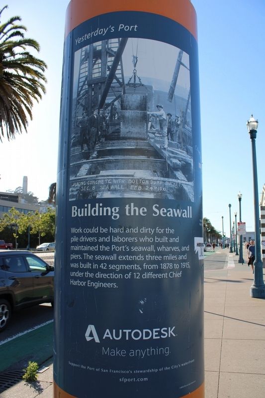 Building the Seawall Marker image. Click for full size.