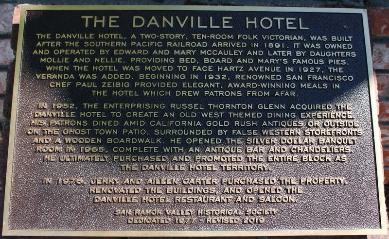 The Danville Hotel Marker image. Click for full size.