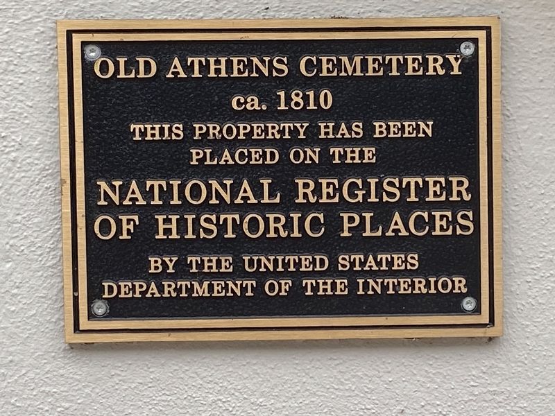 Old Athens Cemetery Marker image. Click for full size.