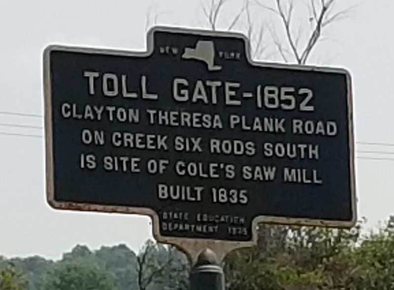 Toll Gate - 1852 Marker image. Click for full size.