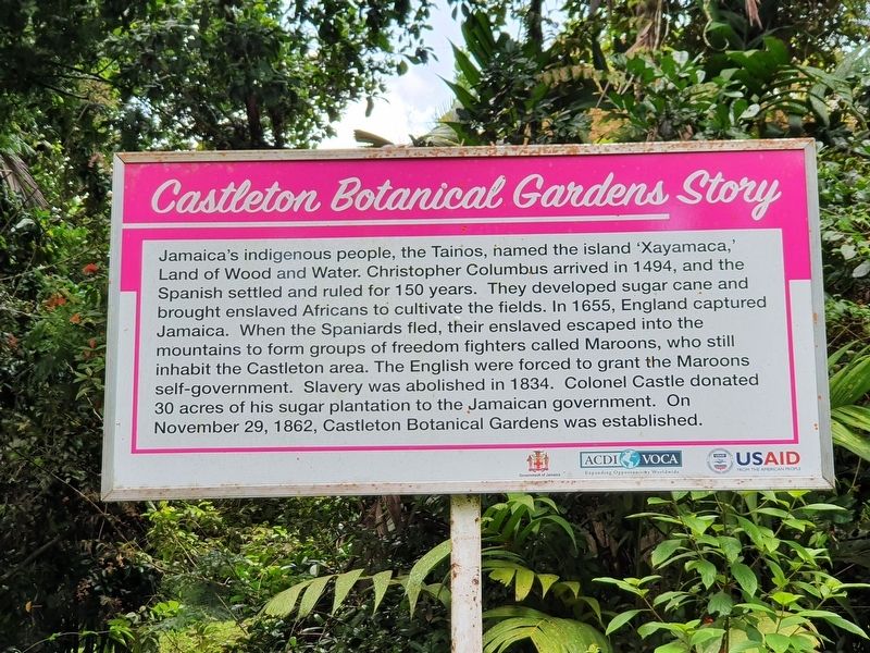 The Castleton Botanical Gardens Story Marker image. Click for full size.