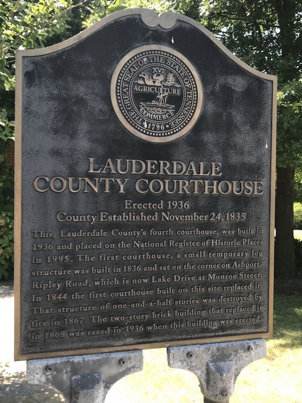Lauderdale County Courthouse Marker image. Click for full size.