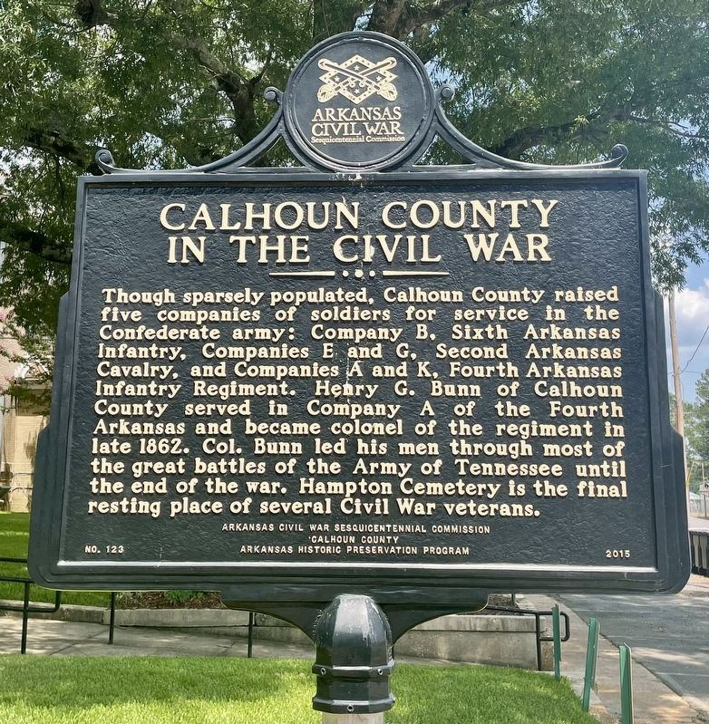 Calhoun County in the Civil War Marker image. Click for full size.