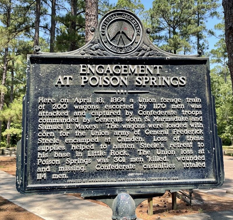 Engagement at Poison Springs Marker image. Click for full size.