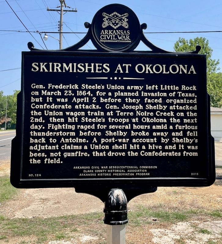 Skirmishes at Okolona Marker image. Click for full size.