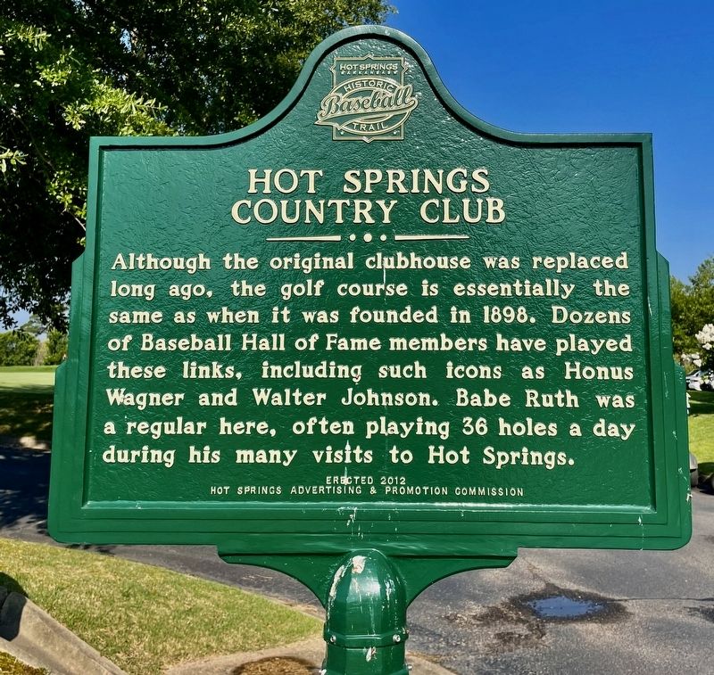 Hot Springs Country Club Marker image. Click for full size.