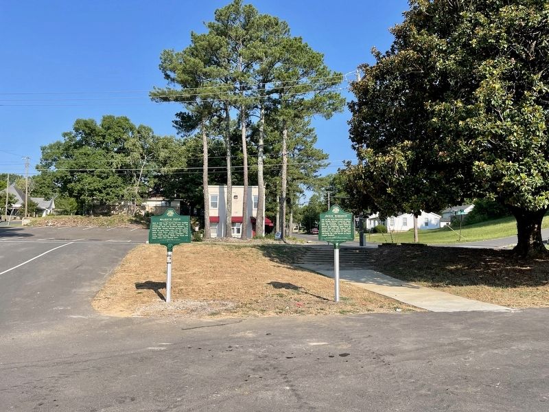 Jackie Robinson Marker (on right) looking West. image. Click for full size.