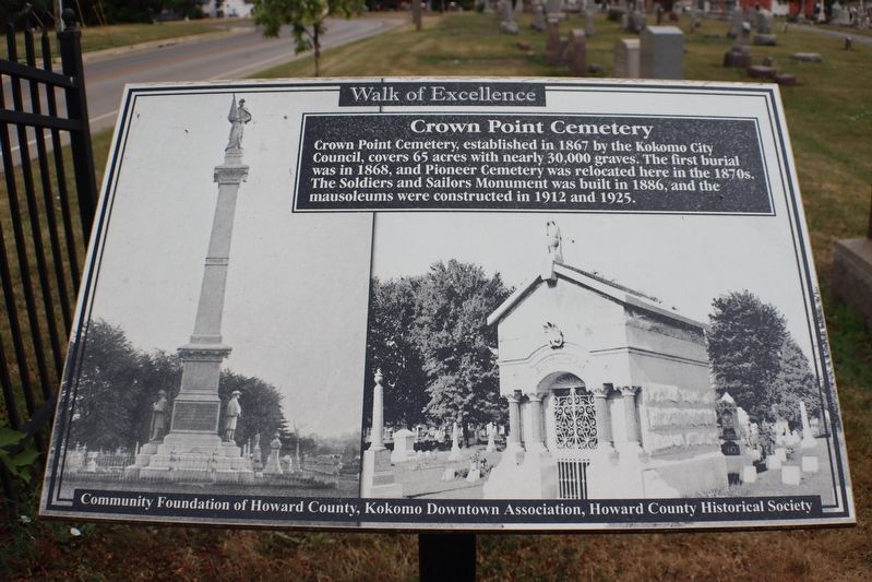 Crown Point Cemetery Marker image. Click for full size.