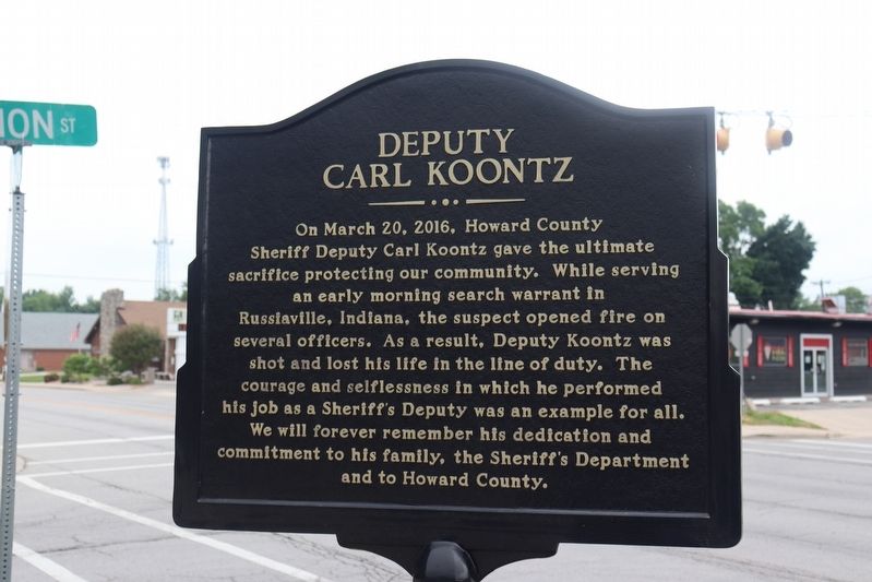Deputy Carl Koontz Marker image. Click for full size.