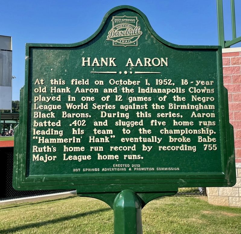 Hank Aaron Marker image. Click for full size.