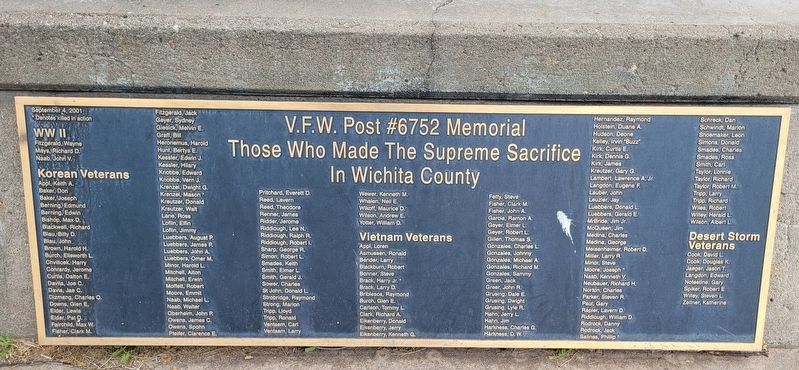 V.F.W. Post #6752 Memorial image. Click for full size.