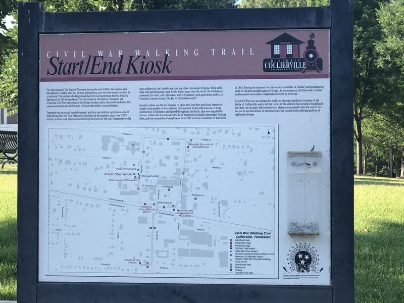 Civil War Walking Trail Start/End Kiosk Marker image. Click for full size.