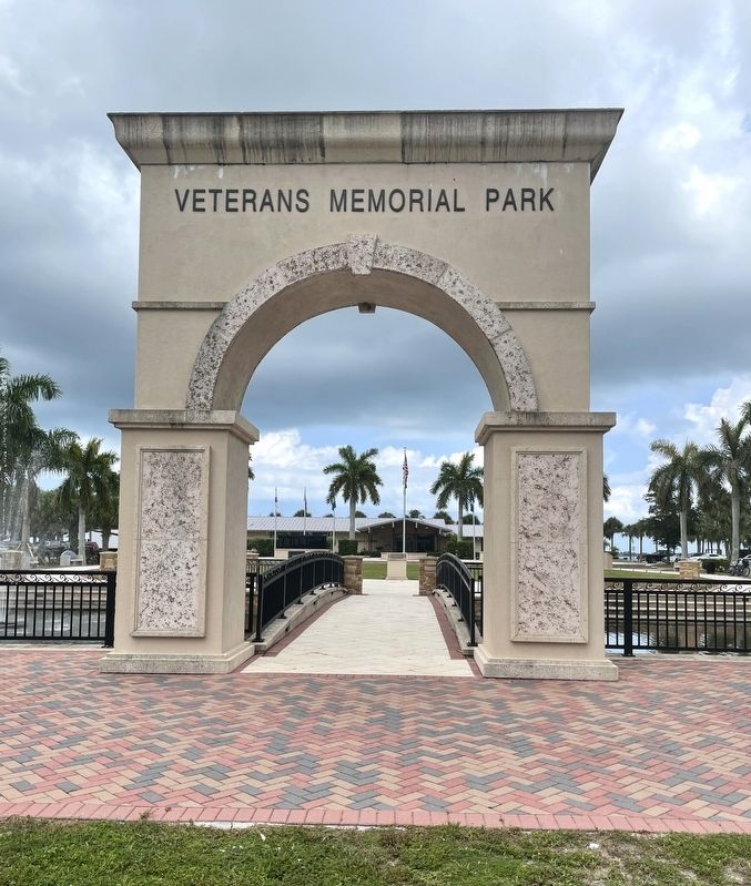 Indian River Veterans Memorial Park entrance. Click for full size. Indian River Veterans Memorial Park entrance image. Click for full size.