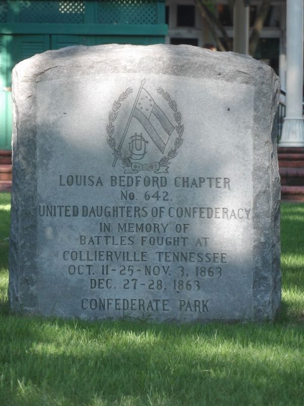 Collierville Civil War Battles Memorial. Click for full size. Collierville Civil War Battles Memorial image. Click for full size.