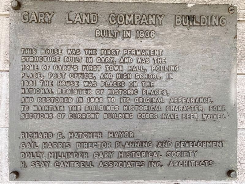 Gary Land Company Building Marker image. Click for full size.