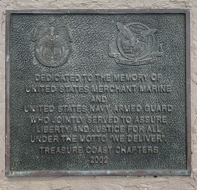 United States Merchant Marine and United States Navy Armed Guard Marker image. Click for full size.