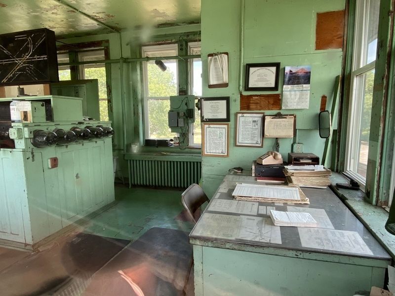 EJ&E Railway Interlocking Tower Control Room image. Click for full size.
