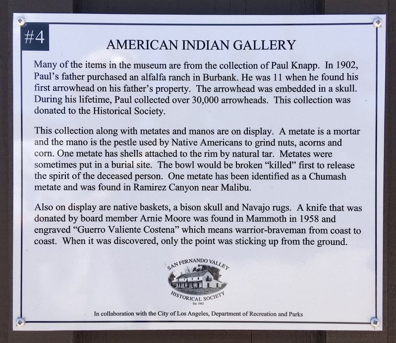 American Indian Gallery Marker image. Click for full size.
