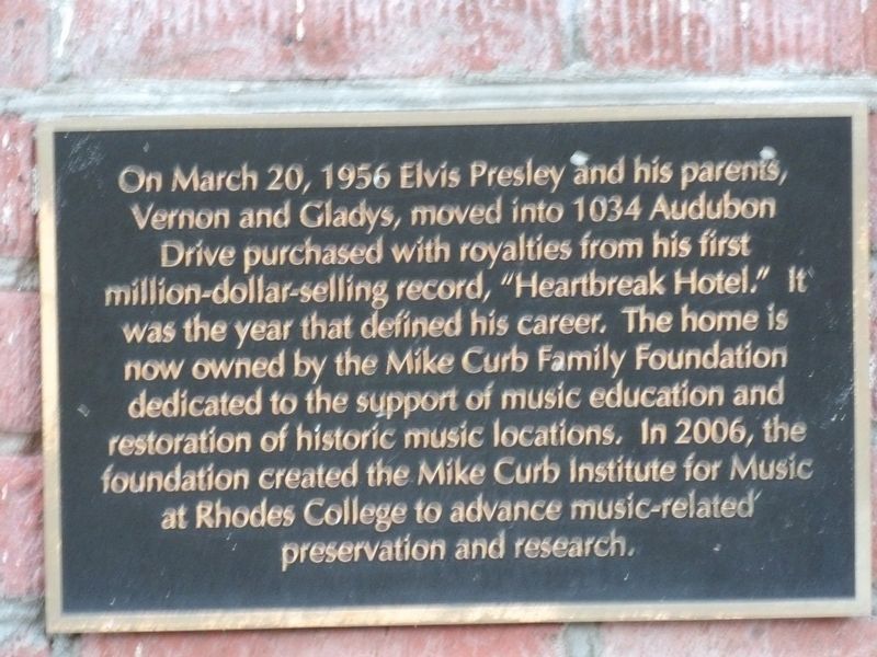 Elvis Presley House Marker image. Click for more information.