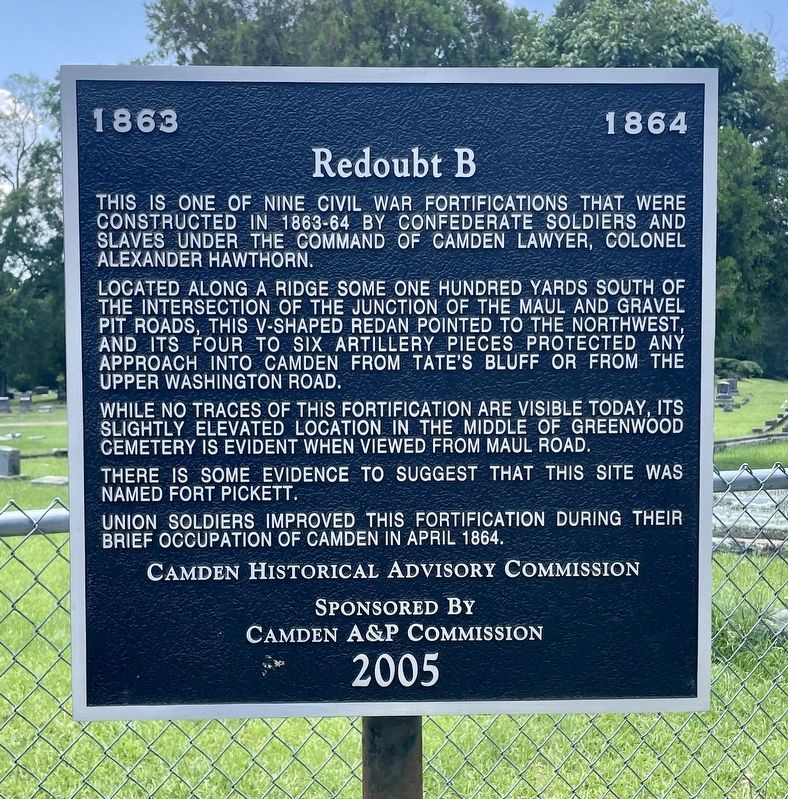 Redoubt B Marker image. Click for full size.