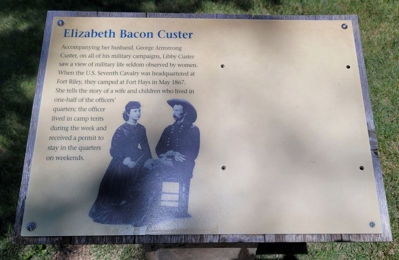 Elizabeth Bacon Custer Marker image. Click for full size.