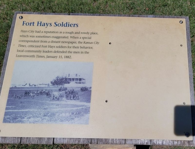 Fort Hays Soldiers Marker image. Click for full size.