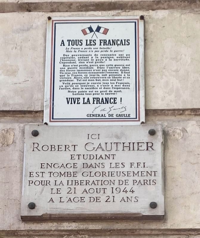 Robert Gauthier Marker image. Click for full size.