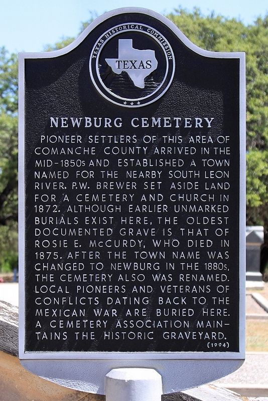 Newburg Cemetery Marker image. Click for full size.