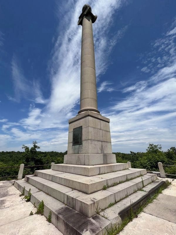 The Rumsey marker is visible on the monument. image. Click for full size.
