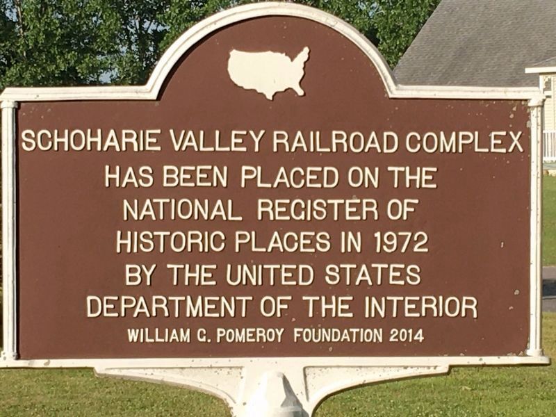 Schoharie Valley Railroad Complex Marker image. Click for full size.