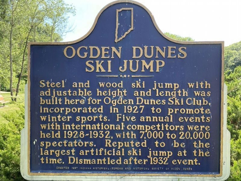 Ogden Dunes Ski Jump Marker image. Click for full size.