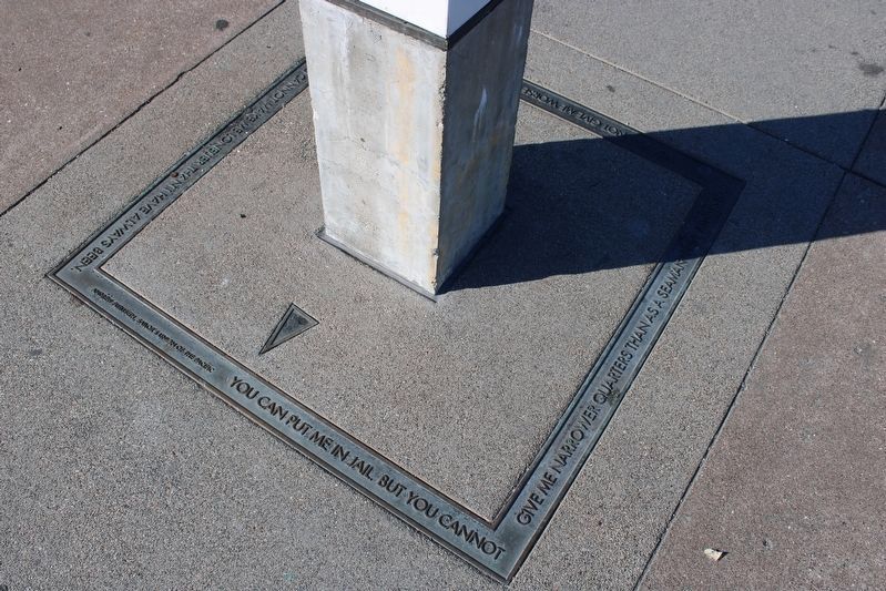 Bronze border at the base of the pylon. Click for full size. Bronze border at the base of the pylon image. Click for full size.
